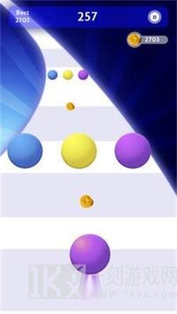 颜色滚动球3d