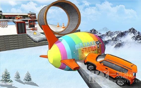 雪地轨道特技赛车