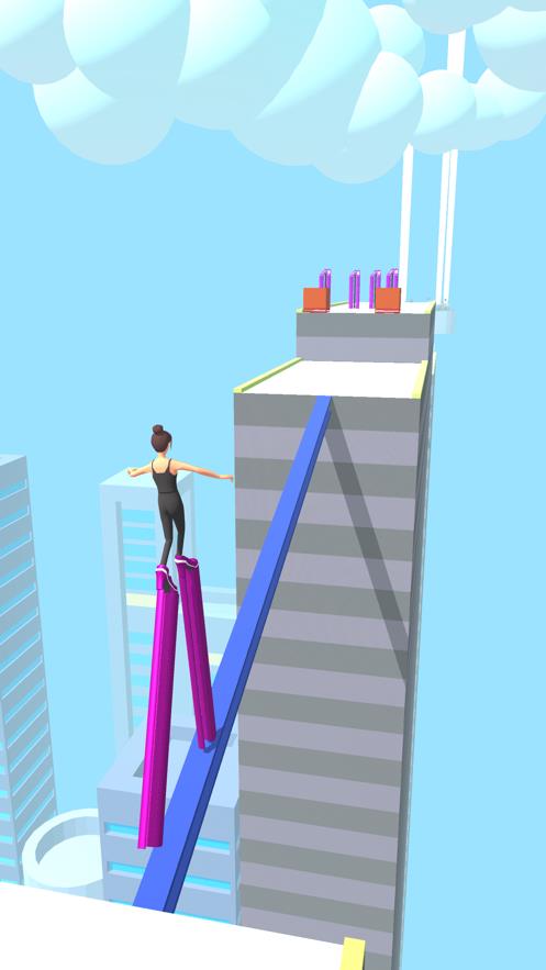 美女踩高跷