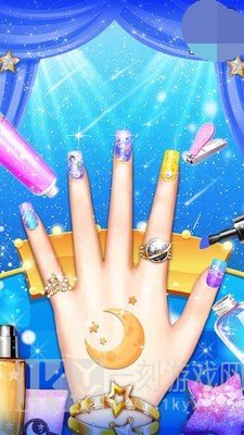 龙公主梦幻星空美甲