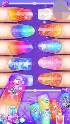 龙公主梦幻星空美甲