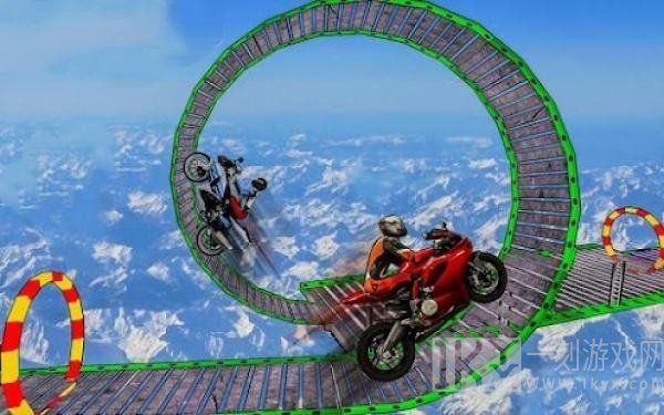 摩托车空中跳跃