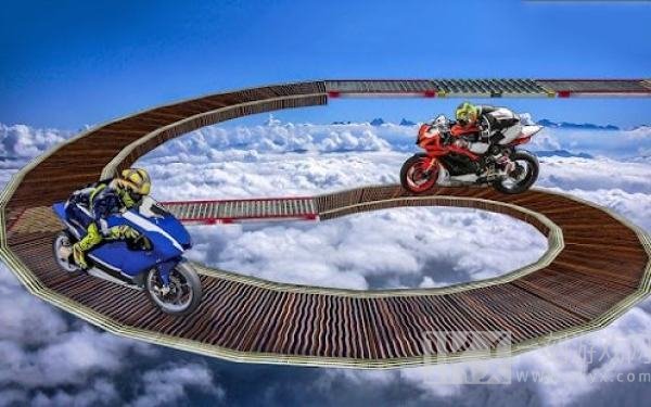 摩托车空中跳跃