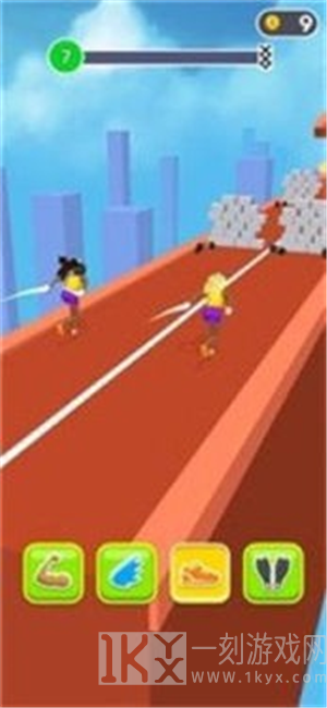 运动女孩跑者