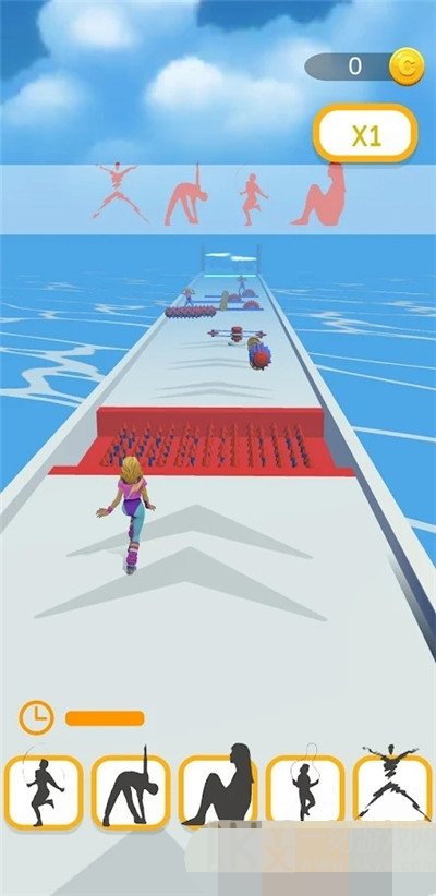 体操运动员跑步3D