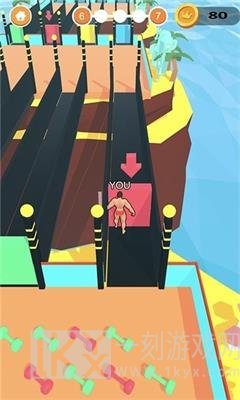 肌肉男推墙