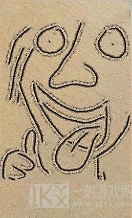 沙滩涂鸦画
