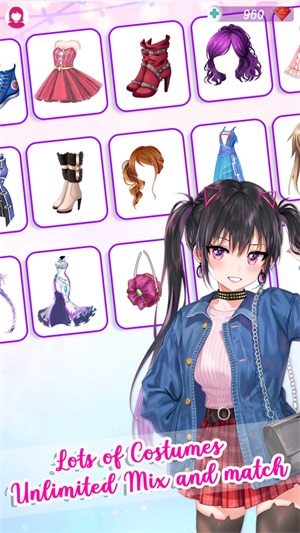 动漫女孩换装改造游戏
