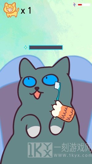 猫咪刷牙