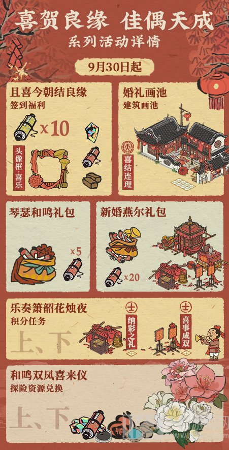 江南百景图2021国庆节活动怎么玩 喜贺良缘佳偶天成攻略详解
