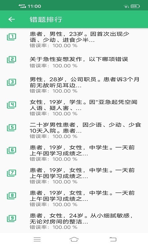 精神病学主治医师题库