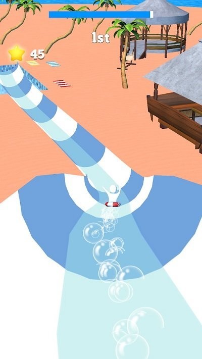 小人滑滑梯跳水