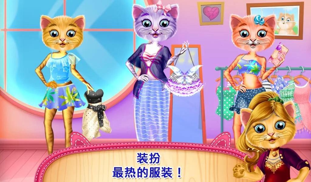 猫咪宝贝的泳池派对
