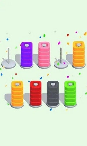 彩色的箍拼图