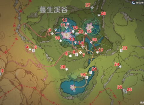 原神蔓生溪谷南所有礼券收集攻略详解 蔓生溪谷南礼券都在哪