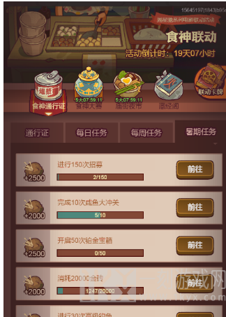 咸鱼之王食神通行证任务怎么做