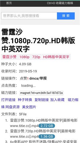 蜘蛛引擎磁力搜索