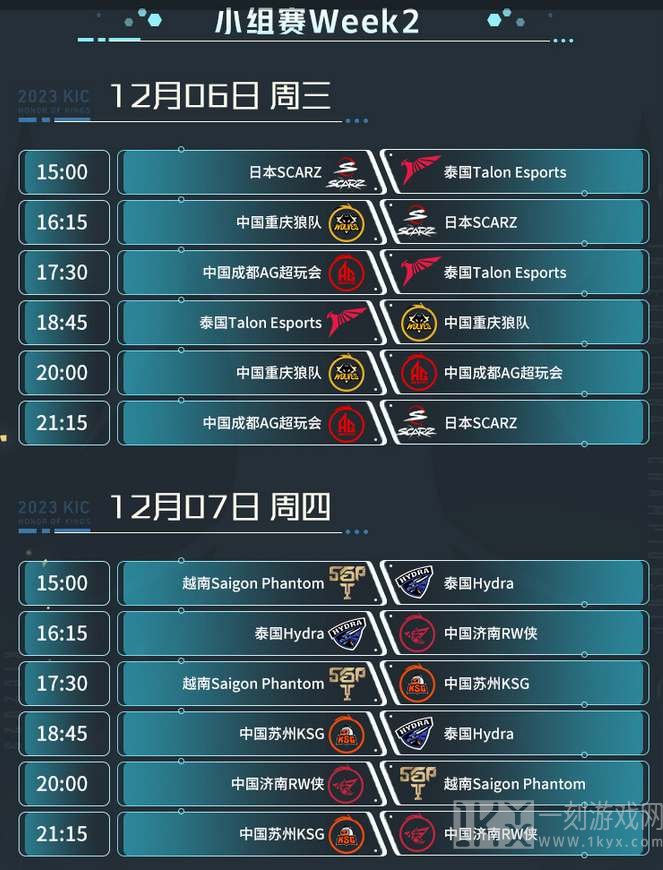 王者荣耀2023世冠KIC小组赛赛程是怎么安排 小组赛赛程时间安排一览
