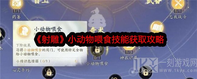 射雕怎么给小动物喂食 小动物喂食技能获取方法