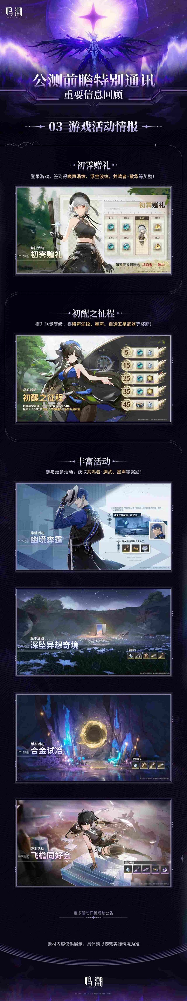 鸣潮公测前瞻有哪些内容 鸣潮前瞻重要信息回顾