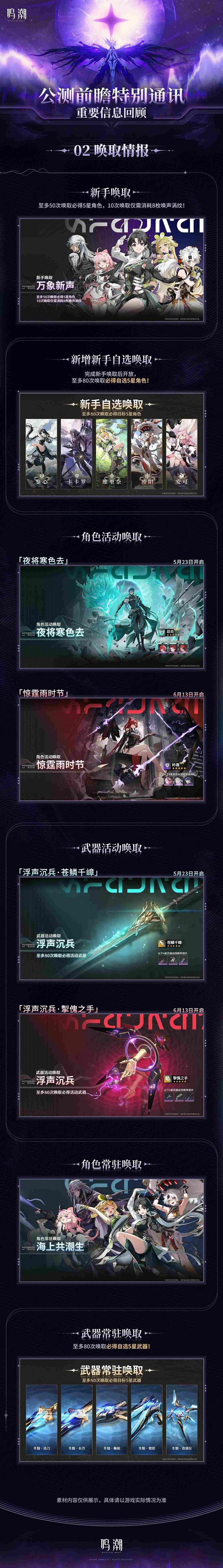 鸣潮公测前瞻有哪些内容 鸣潮前瞻重要信息回顾