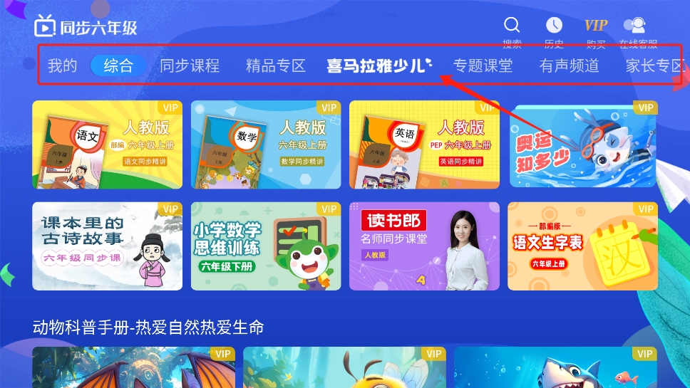 小学同步六年级