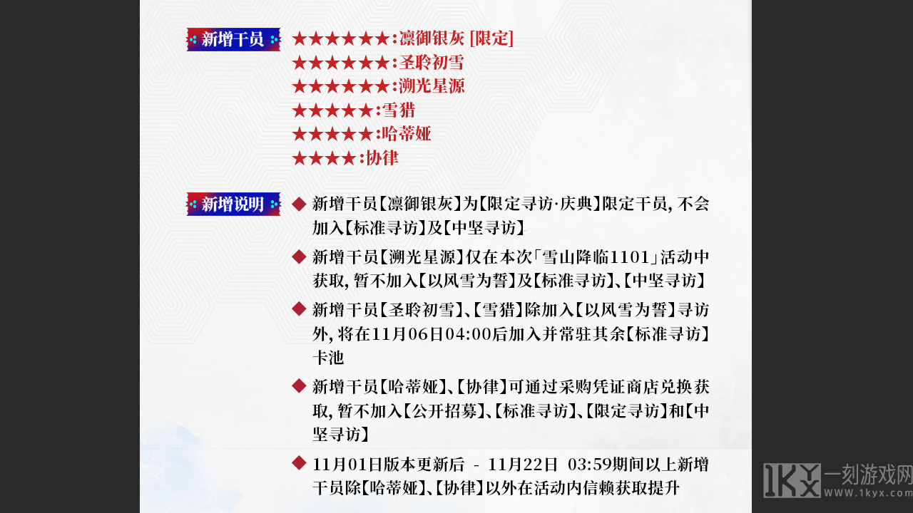 新干员登场，信赖获取提升